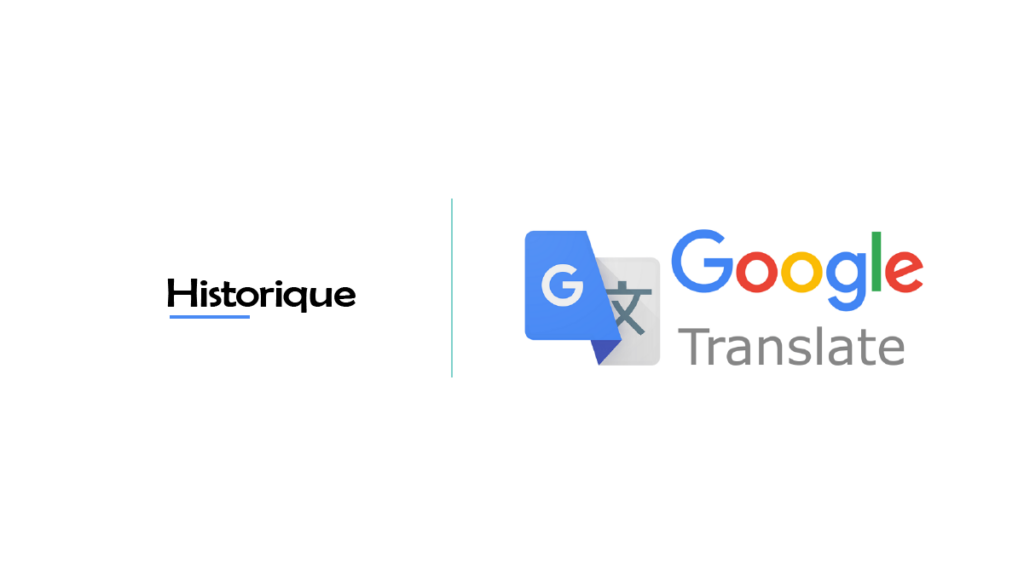 historique de l'application google traduction