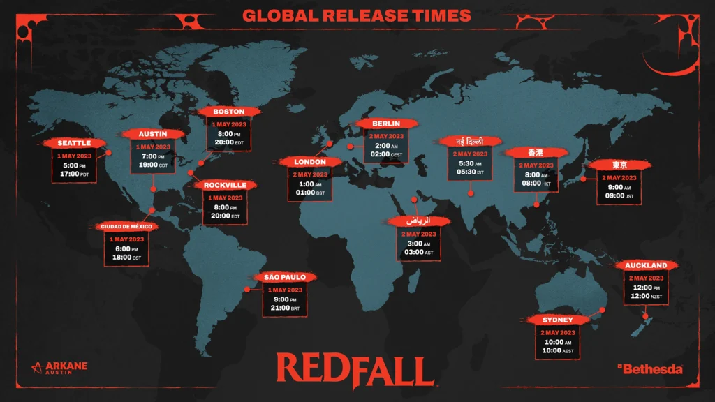 Redfall - date de sortie par pays