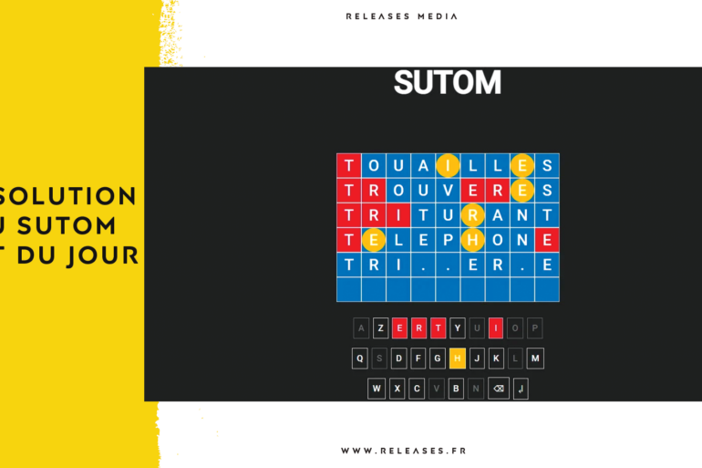 la solution du Sutom Mot Du Jour