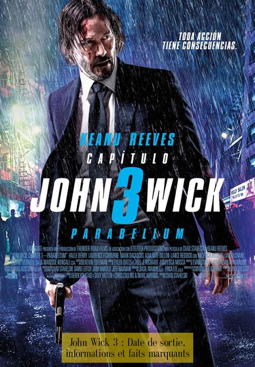 John Wick 3 : Date de sortie, informations et faits marquants