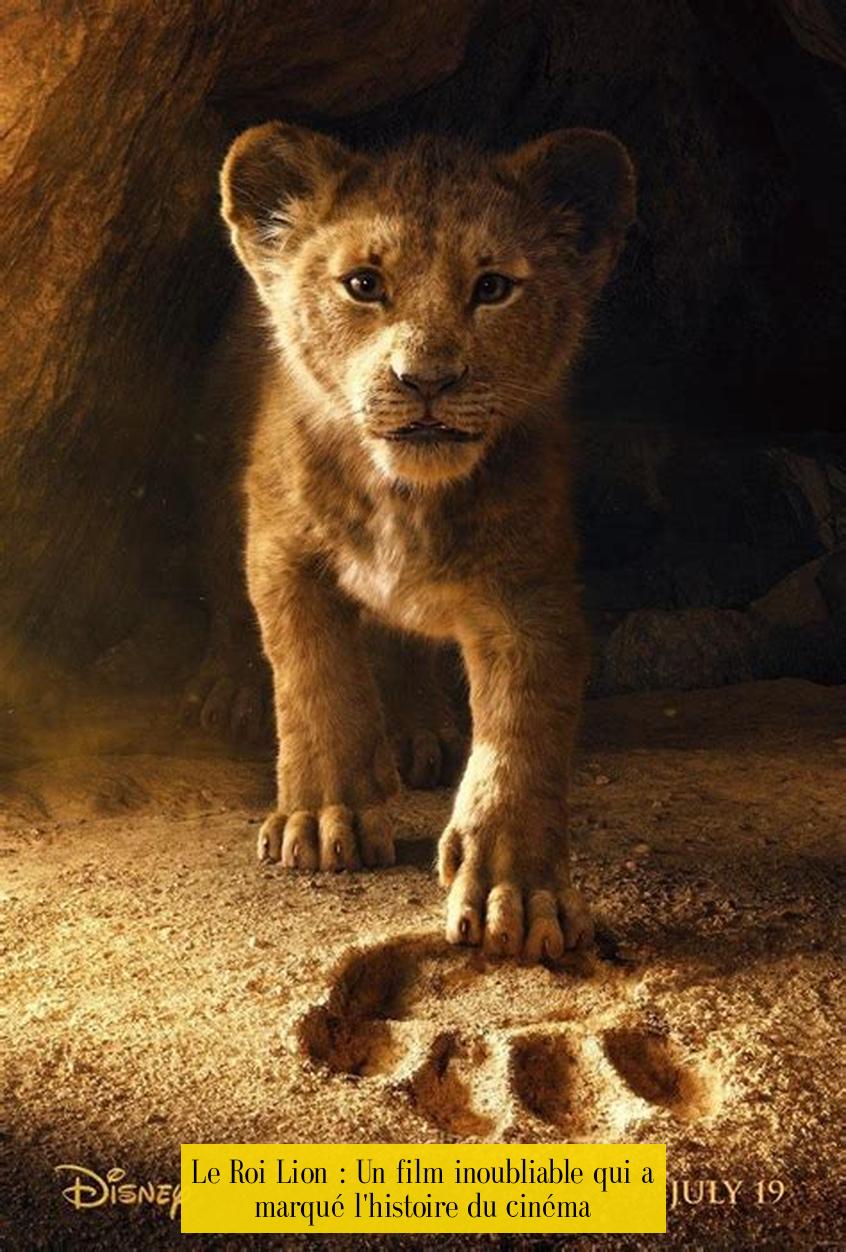 Le Roi Lion : Un film inoubliable qui a marqué l'histoire du cinéma